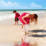 kids in the beach
